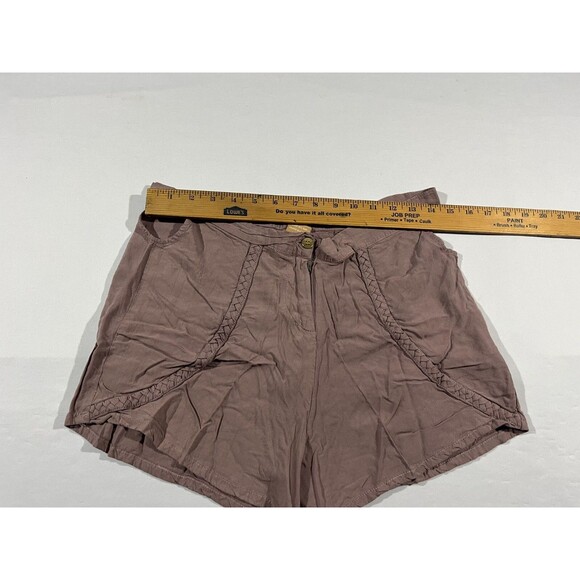 Tallow Womens Rayon Brown Lightweight Cutout Mini 2.5" Casual Shorts Sz 8 - Picture 4 of 11
